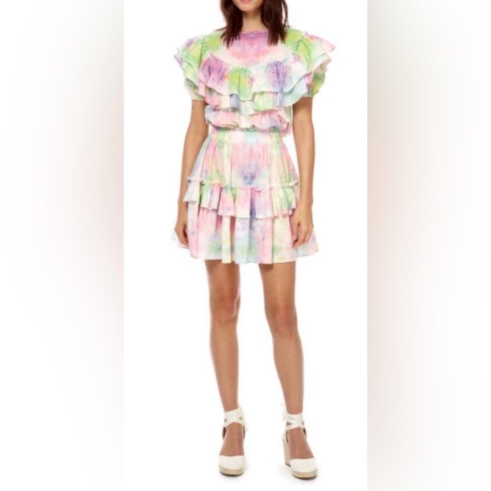 STELLAH Watercolor Dress Small